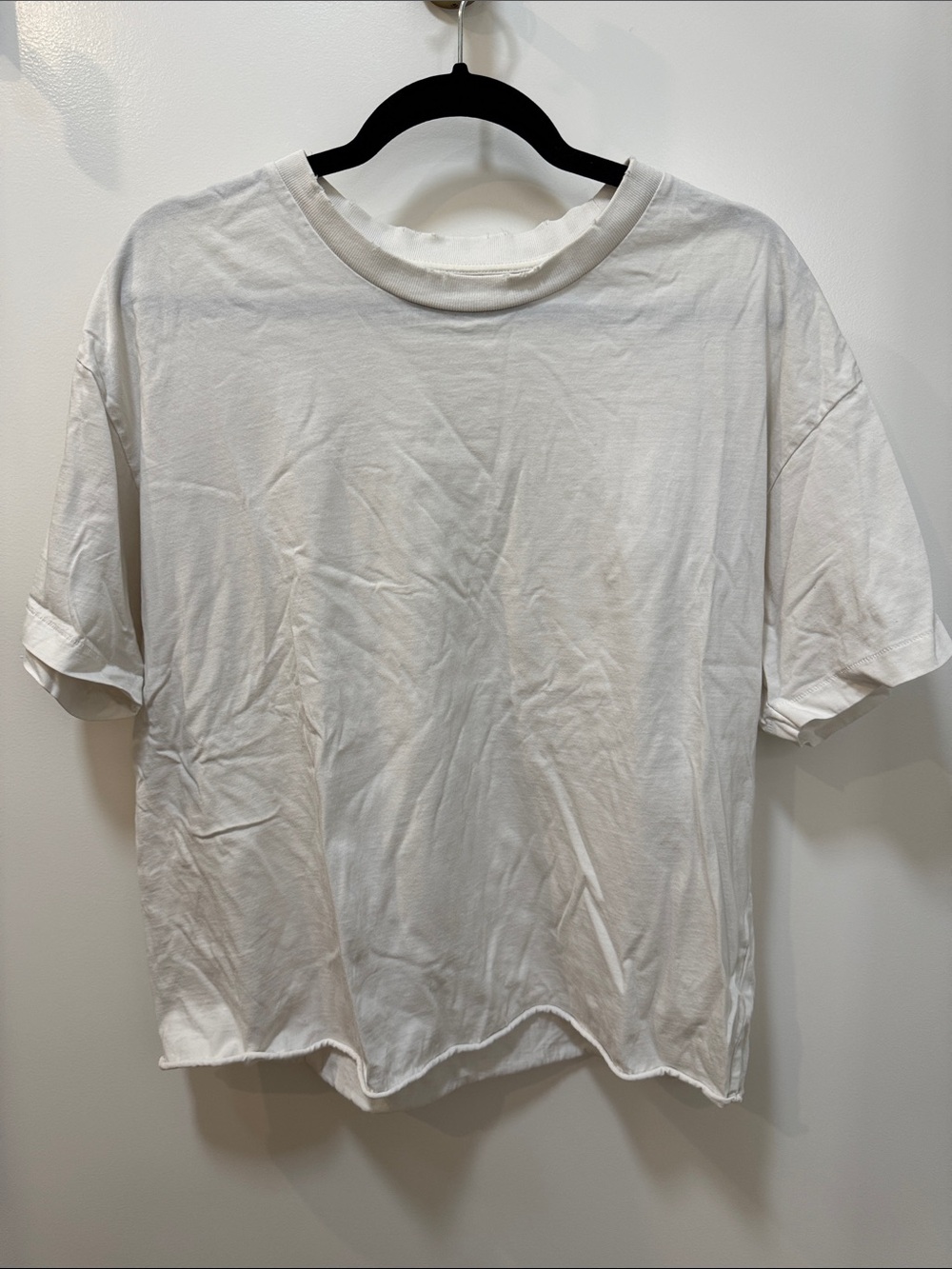 Men's Relaxed White Short-Sleeve Crew Tee